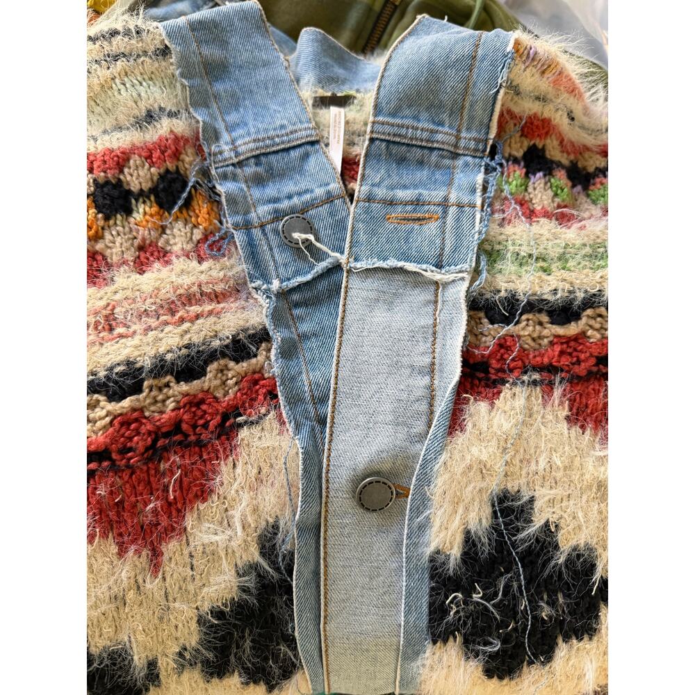 Awesome Free People Running Wild Poncho Cardigan Medium Large New - Picture 11 of 11